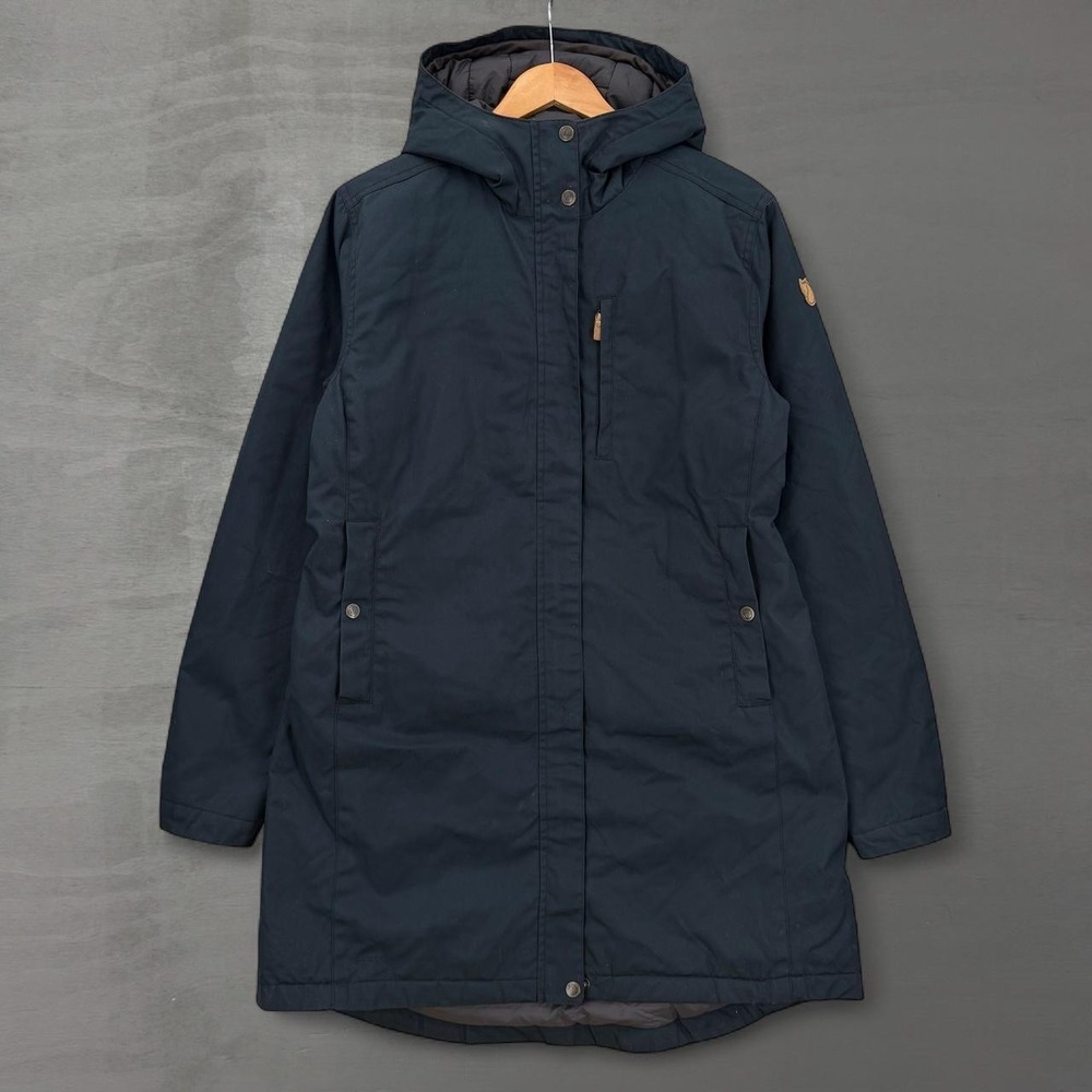 Fjallraven Kiruna Padded Parka Navy Blue G-1000 Hooded Winter Jacket Large